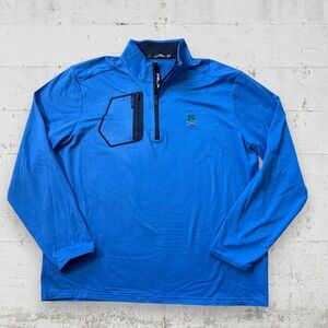RLX Ralph Lauren Golf 1/4 Zip Men's Size XL Stretch‎ Wicking Blue Morris County